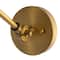 Hello Honey® 28.9" Adjustable Antique Brass Finish Wall Sconce with Black Rattan Shade
